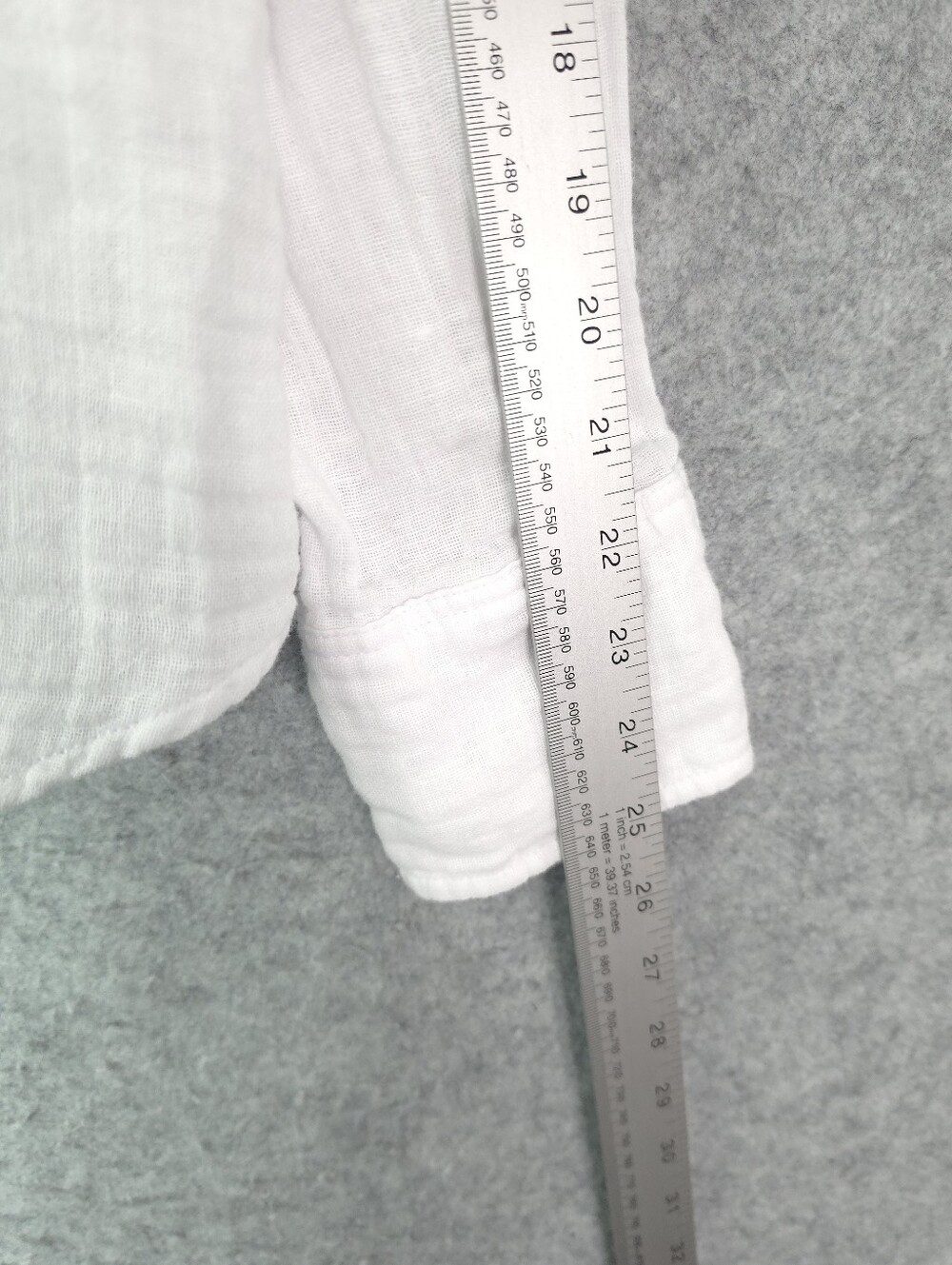 J. Crew Garçon Classic Fit Button-Up Shirt In White Cotton-Linen Blend Gauze - Picture 9 of 10